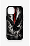iPhone 15 Compatible Black Eagle Patterned Silicone Case