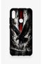 Huawei Y6 2019 Compatible Black Eagle Patterned Silicone Case