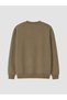 Özmarka New Season Khaki Crew Neck Men's Sweatshirt - 7