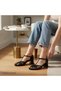 N2626 Women's Genuine Leather Patent Leather Closed-Toe Heels - 2