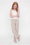Girl's Elastic Waist Striped Wide-Leg Pants