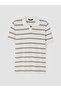 Vizyon New Season White Polo Collar Men's T-Shirt - 5