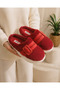 Women's furry fluffy buckle home slippers warm comfortable winter plush slippers - 3