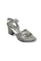 689-26 Glittery Mirrored Satin Cross Strap Women's Sandals
