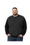 Men's Large Size Black Crew Neck Motif Knitwear Sweater 3Xl-4Xl-5Xl-6Xl