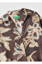 Women's Brown 100% Viscose Printed Relaxed Fit Buttoned Shirt - 3