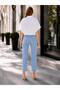 Women's Tie-Front Midi Length Viscose Fabric Shirt with Details - 3