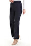 Elastic Waist Wide Leg Trousers 4005-02 Navy Blue - 3