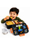 Cartoon Print Bento Lunch Box Stainless Steel Tiffin Box with Partition, Leakproof Square Buckle Design 600ml Container + 100ml Steel Bowl