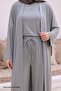 Flowy Casual Gray Three-Piece Set - 2