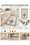 Eta Written and Thematic Modern Woven Base Decorative Carpet Eta4165 - 4