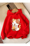 Children's Hooded Printed Sweatshirt