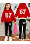 Girl's Crew Neck Sweatshirt and Leggings Set