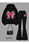 Girl's Hooded Sweatshirt and Spanish-Cut Leggings Set