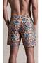 Elephant Pattern Mesh Pocket Swim Trunks Regular Fit Men's Swim Shorts Brown-Orange-Turquoise-Pink Elasticated Pool Shorts - 3