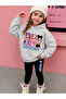 Girl's Crew Neck Sweatshirt and Leggings Set