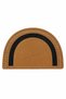 Elvera Decorative Wicker Door Mat, Bohemian Weave Design, Black Detail, Half Moon Model, Stylish and Modern Home Decor, Natural Jute Look, Decorative Mat for Hallways and Entryways - 3