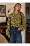 Nola Floral Embroidered Zippered Thin Jacket Women's Khaki - 4