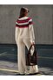 Women's Geometric Patterned Jacquard Knitwear Sweater Wide-Leg Pants Set - 3