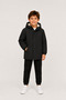 Boys' Black Fur-Lined Hooded Water and Wind-Resistant Winter Parka Coat