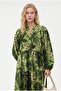 Women's Alessinew 100% Viscose Maxi Length Green Long Summer Dress - 4