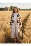 Lottie Floral Motif Buttoned Crochet Cardigan Women's Cream - Brown - 3