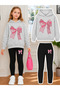 Girl's Crew Neck Sweatshirt and Leggings Set