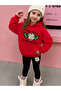 Girl's Crew Neck Sweatshirt and Leggings Set