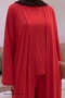 Flowy Casual Red Three-Piece Set - 3