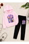 Girl's Crew Neck Sweatshirt and Leggings Set