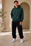 Oversize Hoodie Black Jogger Pants 2-Piece Tracksuit Set