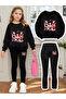 Girl's Crew Neck Sweatshirt and Leggings Set