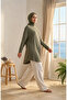 Relaxed Fit Seasonal Flowy Tunic That Doesn'T Show under Clothes Plus Size 8780-02 Khaki - 3