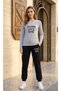 Zero Collar Sweat Suit 2-Piece Combination Winter Shardoon California Tennis Printed Women's / Men's Unisex Model