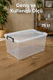 25 Liter Transparent Toy Box, Lockable Lid, Kids' Room Organizer, Stationery Organizer - 5