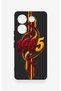 Tecno Caman 20 Pro 5g Compatible Yellow Red Ivy Patterned Silicone Case - 2