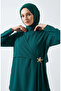 Star Detailed Tunic Pants Hijab Double Set 0358-06 Emerald Green - 3