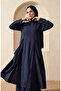 Modern Tesettür Combination Bamboo Double Set 2298-04 Navy Blue - 3
