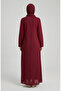 Şile Bezi Zippered Robe 9696-04 Claret Red - 5