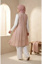 Seasonal Long Basic Vest Plus Size Mother's Vest 8747-03 Beige - 5