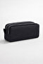 Faux Leather Double Compartment Pen Holder – Large Capacity Zippered Pencil Case Black - 4