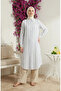 Shirt Collar Striped Linen Long Tunic 0354-09 Blue - 2