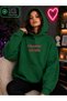 Women's It's Never Too Late Written Hooded Kangaroo Pocket Cotton Casual Sweatshirt