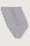 Ribana Heart Women's Bikini Panties Gray 100% Cotton Pack of 6 - 5