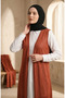 Plus Size Plain Long Thin Vest 8765-02 Dark Tile - 3