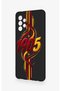 Samsung A52 Compatible Yellow Red Ivy Patterned Silicone Case - 3