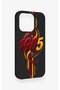 iPhone 14 Pro Compatible Yellow Red Ivy Patterned Silicone Case - 3