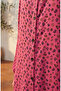 Buttoned Floral Patterned Tunic 0356-03 Dark Pink - 4