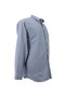Men's Large Size Extra Large Fit Long Sleeve Classic Shirt Dark Blue, Suitable for Weight up to 210 Kilograms - 2
