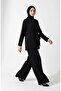 Star Detailed Tunic Pants Hijab Double Set 0358-01 Black - 2